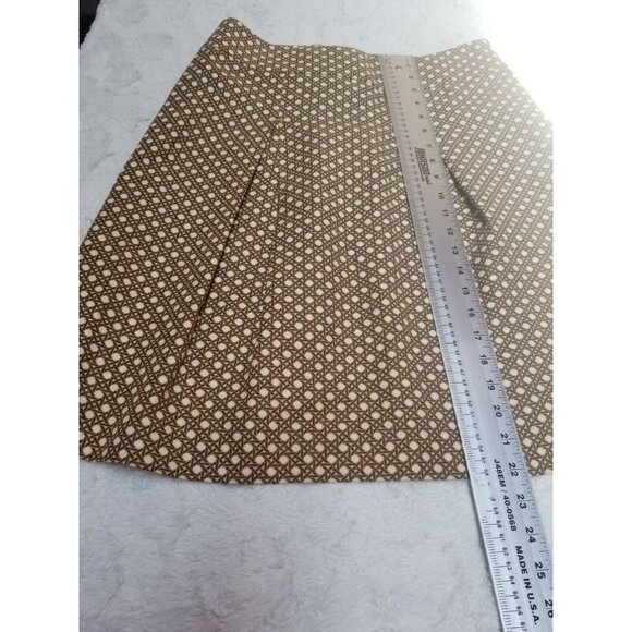 Talbots Womens Textured Cotton A-Line Pleated Skirt Size 6 Knee Length Lined - Picture 7 of 7